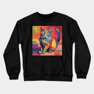 fauvism cat art les fauves pt12 Crewneck Sweatshirt